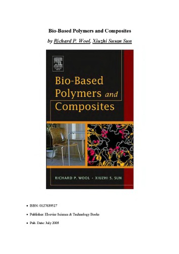 Bio-Based Polymers and Composites