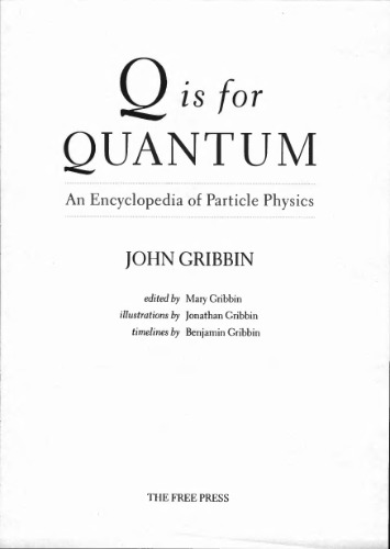 Q is for quantum: an encyclopedia of particle physics