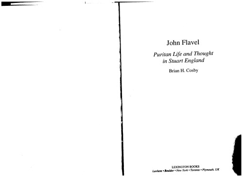 John Flavel: Puritan Life and Thought in Stuart England