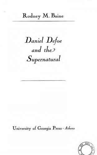 Daniel Defoe and the Supernatural