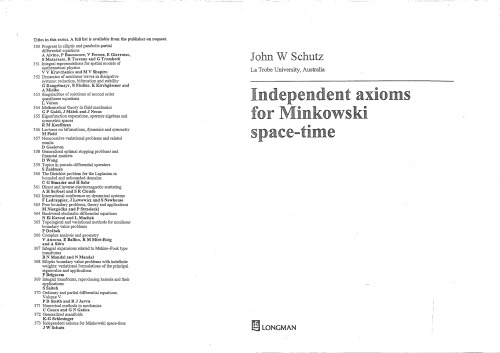 Independent Axioms for Minkowski Space-Time