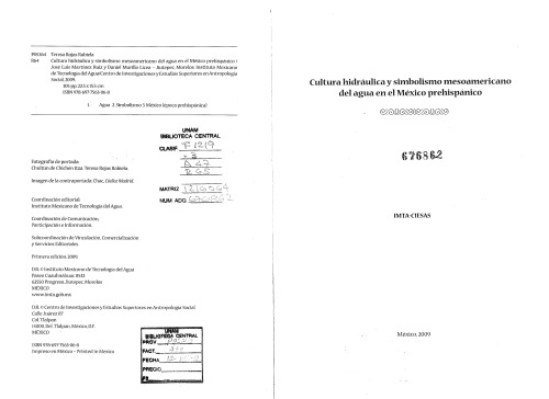 Cultura hidráulica y simbolismo mesoamericano del agua en el México prehispánico
