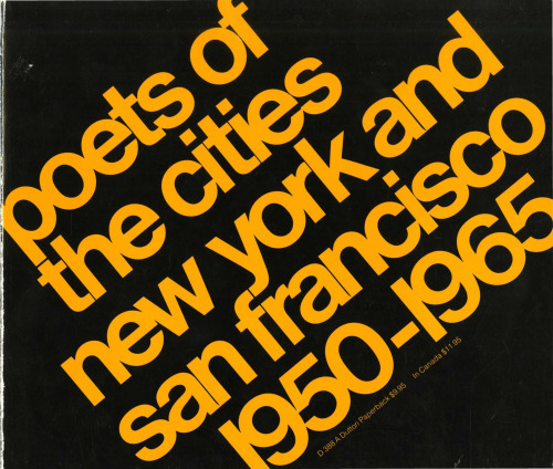 Poets of the Cities: New York and San Francisco, 1950-1965
