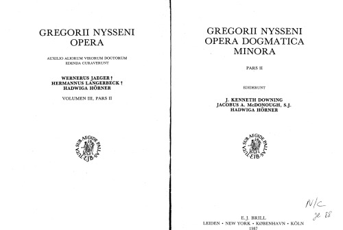 Gregory of Nyssa GNO 3/2