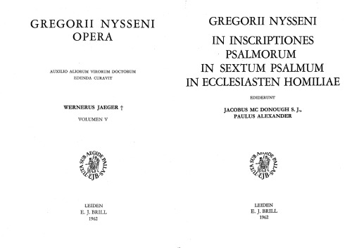 Gregory of Nyssa GNO 5