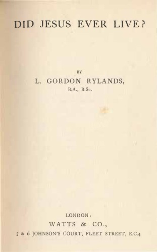 DID  JESUS  EVER  LIVE ?