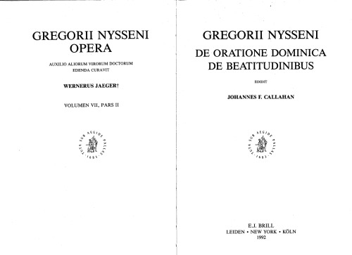 Gregory of Nyssa GNO 7/2