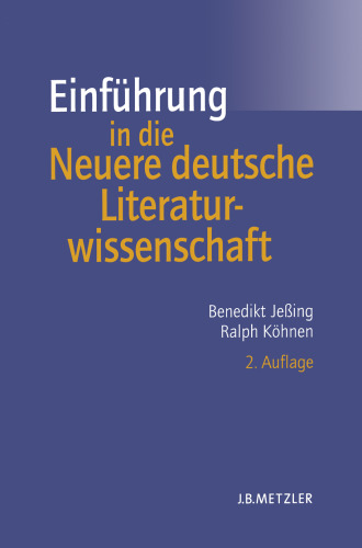 Einführung in die Neuere deutsche Literaturwissenschaft