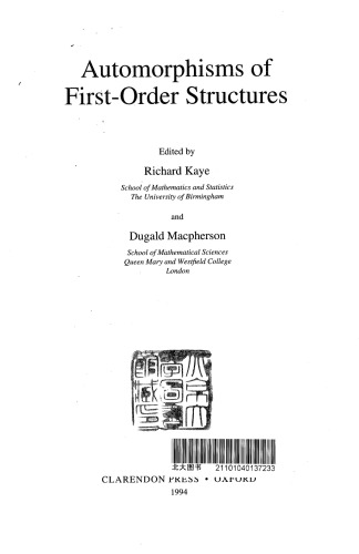 Automorphisms of First-Order Structures