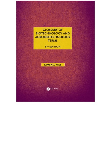 Glossary of Biotechnology and Agrobiotechnology Terms