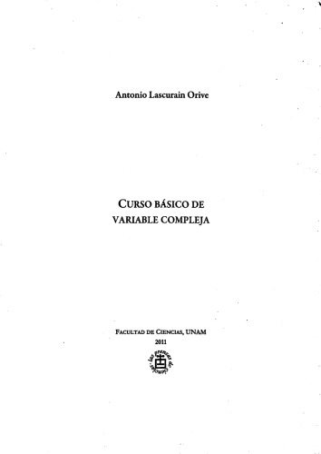 Curso de Variable Compleja