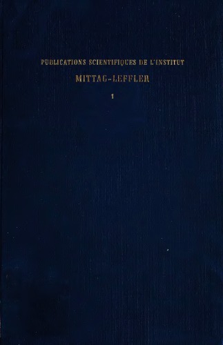 L’intégrale de Fourier et questions qui s’y rattachent. Leçons professées à l’Institut Mittag-Leffler