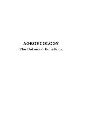 Universal equations in agroecology