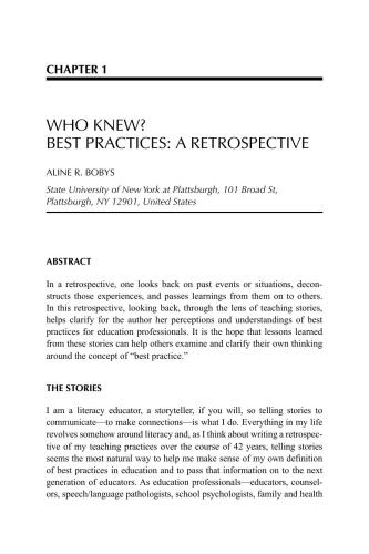 Best Practices for Education Professionals, Volume Two