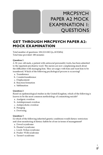 Get Through MRCPsych Paper A2: Mock Examination Papers