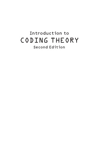 Introduction to coding theory