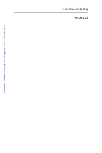 Chemical modelling. / Volume 13
