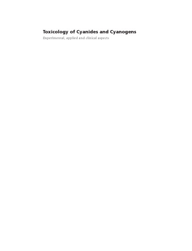 Toxicology of cyanides and cyanogens: experimental applied and clinical