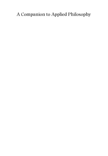 A companion to applied philosophy