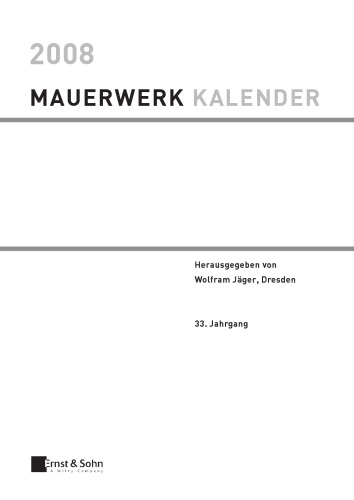Mauerwerk Kalender 2008
