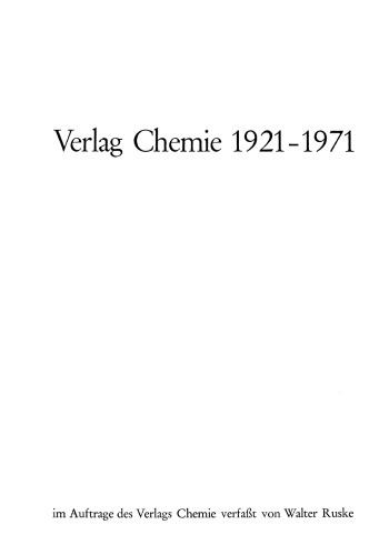 Verlag Chemie 1921-1971