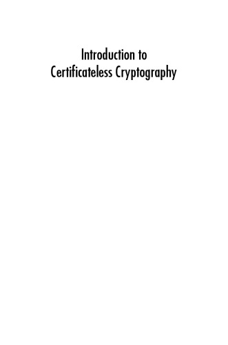 Introduction to Certificateless Cryptography