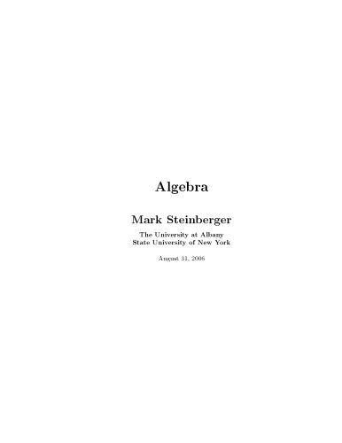 Algebra [Lecture notes]