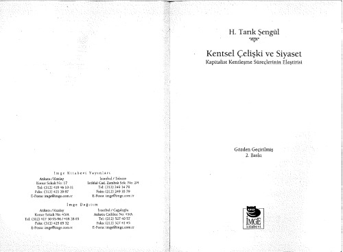 Kentsel Çelişki ve Siyaset- Kapitalist Kentleşme Süreçlerinin Eleştirisi