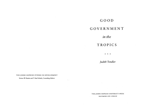 Good Government in the Tropics