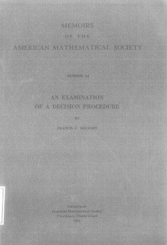 An Examination of a Decision Procedure