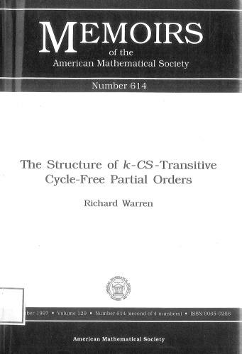 The Structure of K-Cs-Transitive Cycle-Free Partial Orders