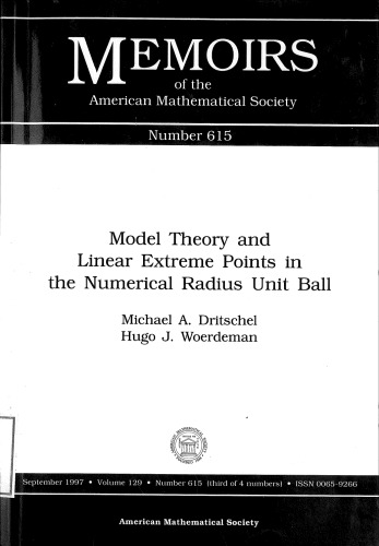 Model Theory and Linear Extreme Points in the Numerical Radius Unit Ball