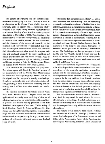 Heterarchy and the Analysis of Complex Society