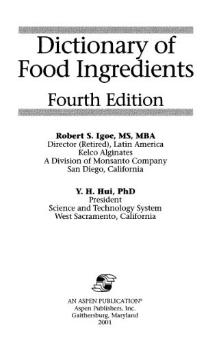 Dictionary of Food Ingredients