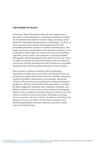 The Power of Feast: from Prehistory to Present