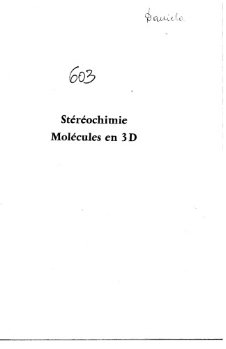 Stéréochimie : molécules en 3D