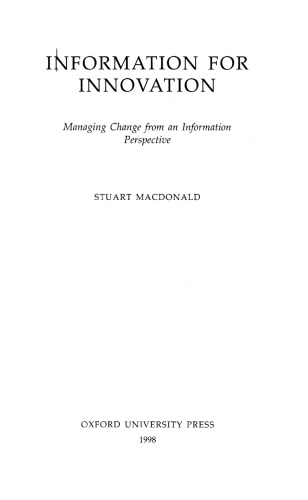 Information for Innovation (managing change from an information perspective)