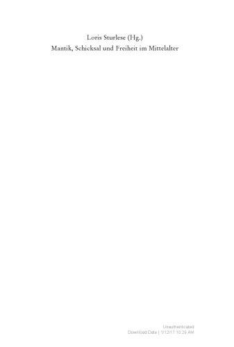 Mantik, Schicksal und Freiheit im Mittelalter