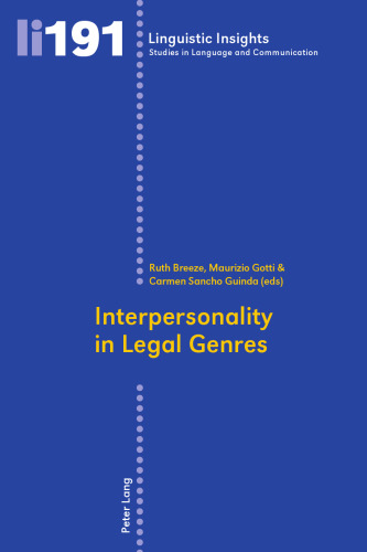 Interpersonality in Legal Genres