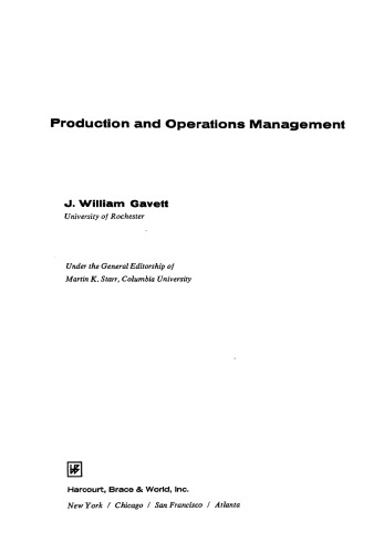 Production and Operations Management