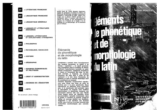 Eléments de phonétique et de morphologie du latin