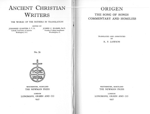 The Song of Songs, Commentary and Homilies