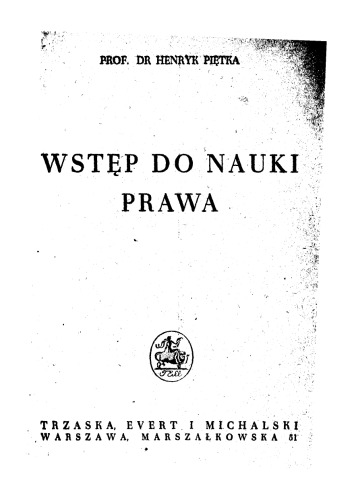 Wstęp do nauki prawa