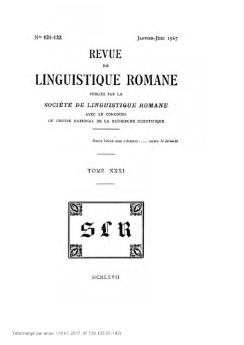 Revue de linguistique romane