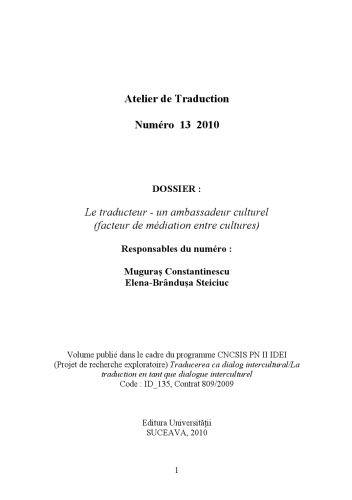 Atelier de traduction