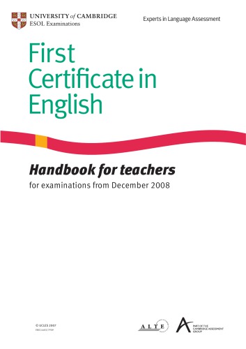 first certificate teachers book