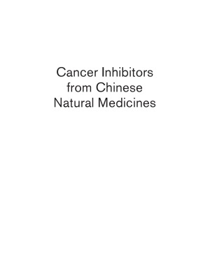 Cancer Inhibitors from Chinese Natural Medicines