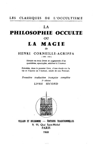 La Philosophie Occulte ou La Magie.Vol II