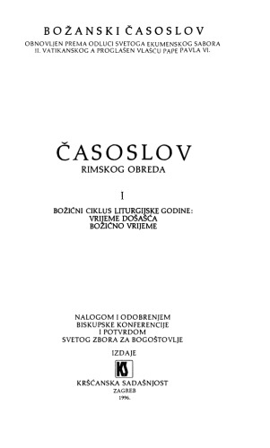 Časoslov rimskog obreda I