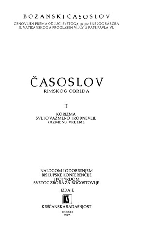 Časoslov rimskog obreda II